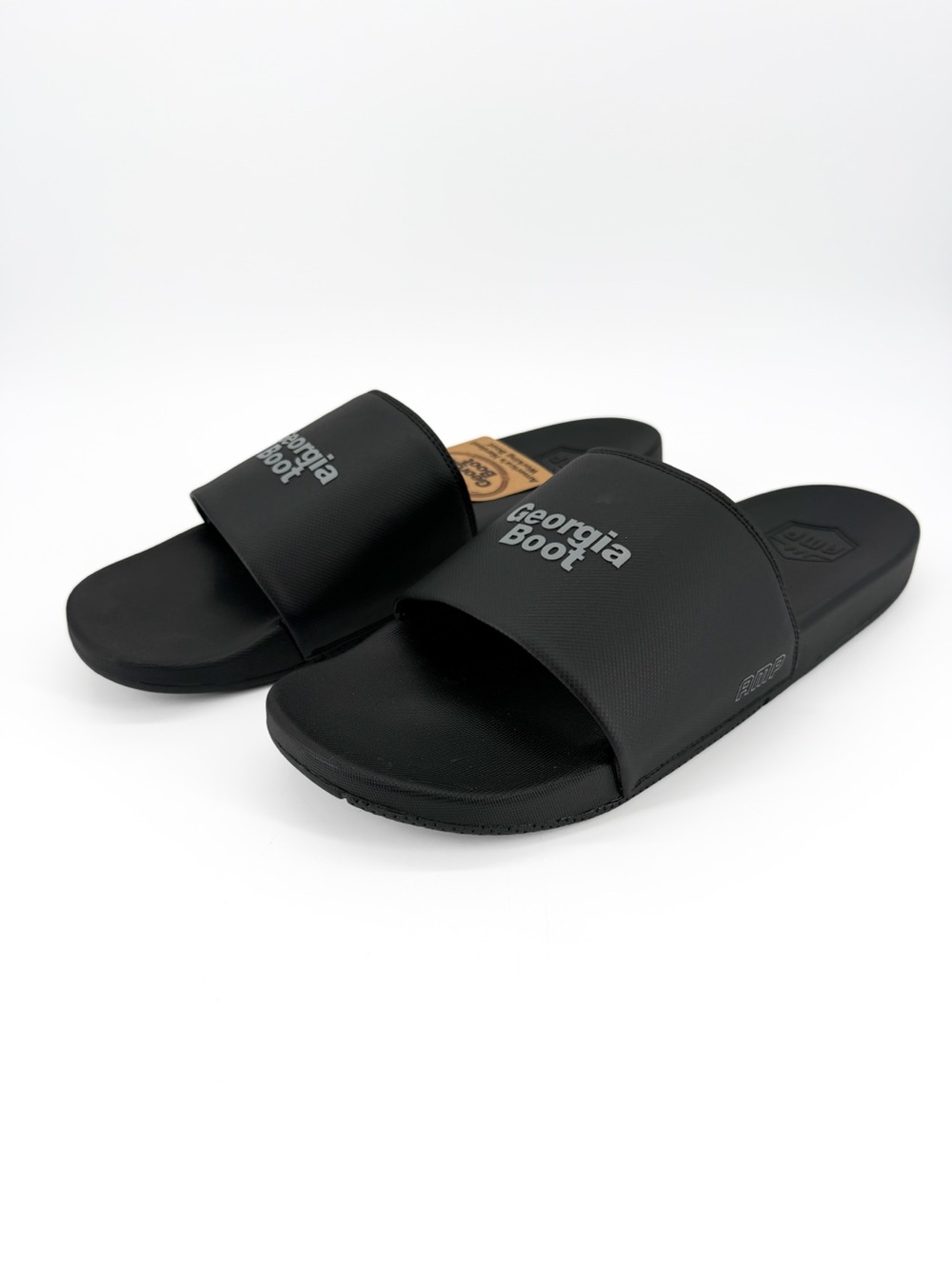 Georgia Boot AMP Orthotic Recovery Slide Sandals Arch Support Black 15 NEW